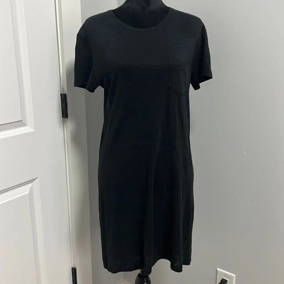 EVERLANE Womens Short Sleeved Round Neck Knee Length T Shirt Dress Black size S - Picture 3 of 8